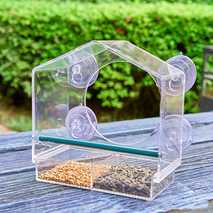 Creative Simple Transparent House Acrylic Bird Feeder